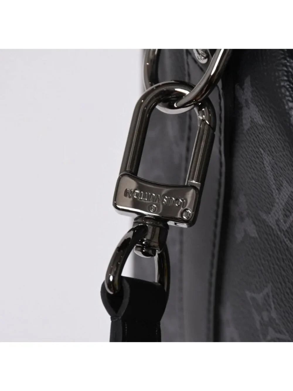 Louis Vuitton Keepall Bandouliere 45 Monogram Eclipse Canvas Black Leather